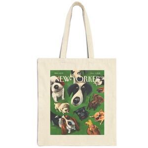 New Yorker Magazine Dogs Canvas Tote